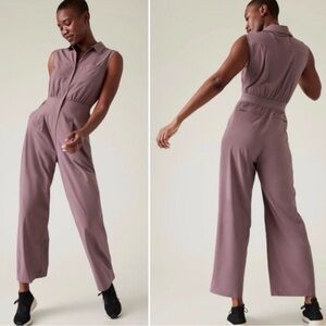 Sleeveless Mauve Jumpsuit